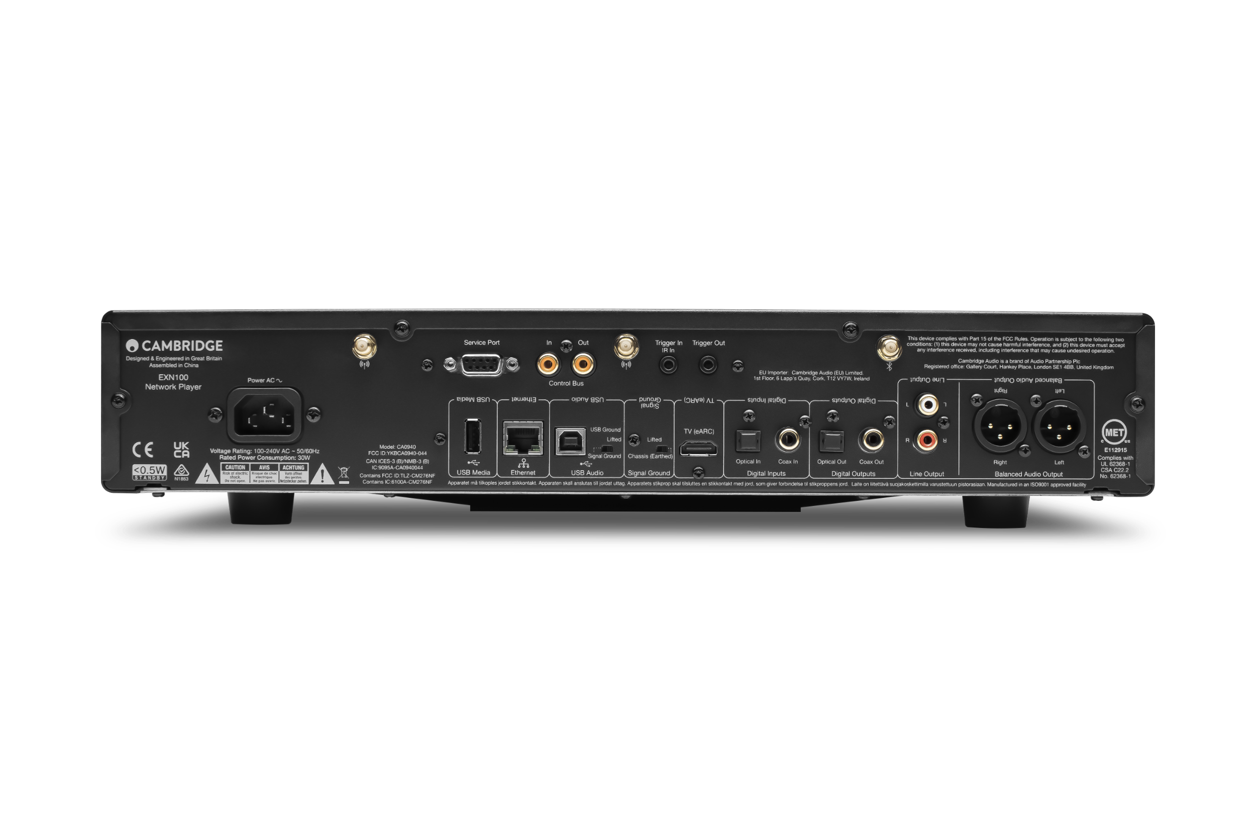 Cambridge Audio EXN 100 in en uitgangen Cambridge Audio EXN 100 Aansluitingen